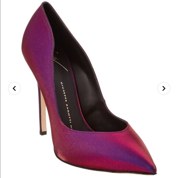 New Giuseppe Zanotti Iridescent Yvette Silk Pumps - Picture 5 of 7